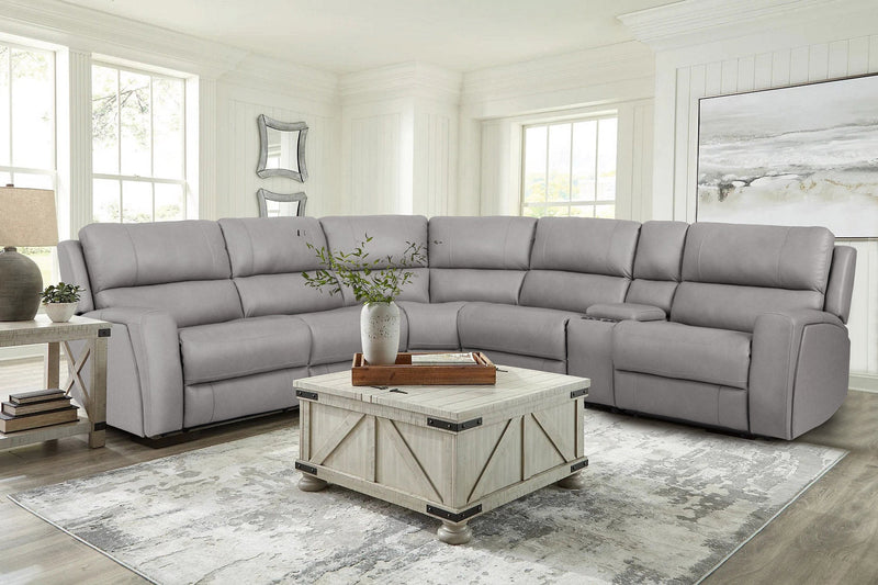 70815M Reclining Sectional in Grey | J&M Furniture