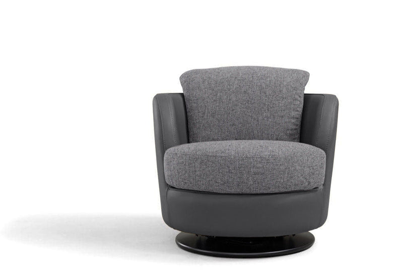 i743 Pienza Swivel/Rocking Armchair in Grey | Incanto