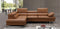 Forza A761 Italian Leather Sectional In Peanut