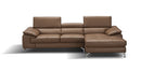 A973b Premium Leather Mini Sectional in Freesia | J&M Furniture