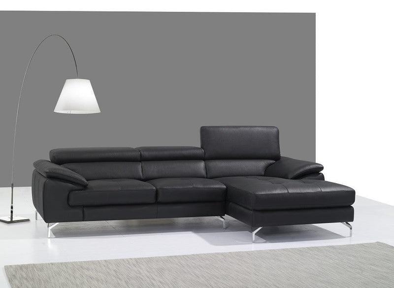 A973b Premium Leather Mini Sectional in Freesia | J&M Furniture