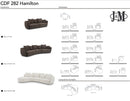 Hamilton Fabric Sectional 282 in Grey | J&M Furniture