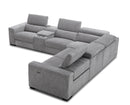 Picasso Motion Fabric Sectional in Light Grey | J&M Furniture