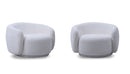 Lounge Fabric Chair in Off White | J&M Furniture