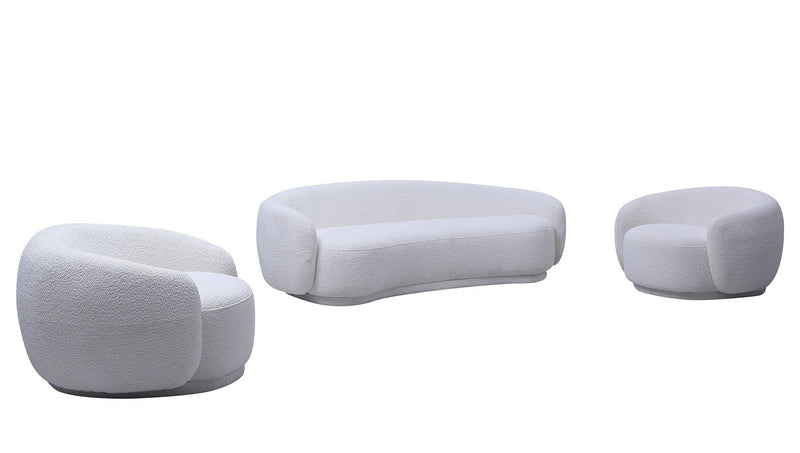 Lounge Fabric Chair in Off White | J&M Furniture