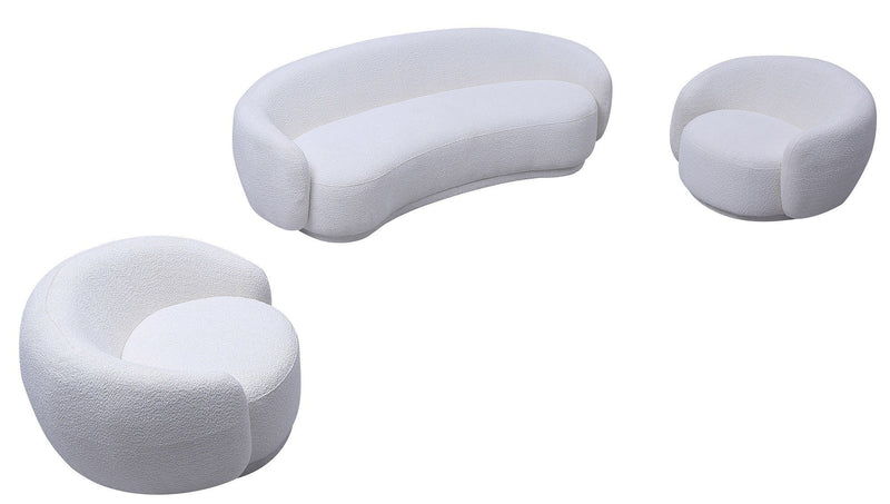 Lounge Fabric Chair in Off White | J&M Furniture