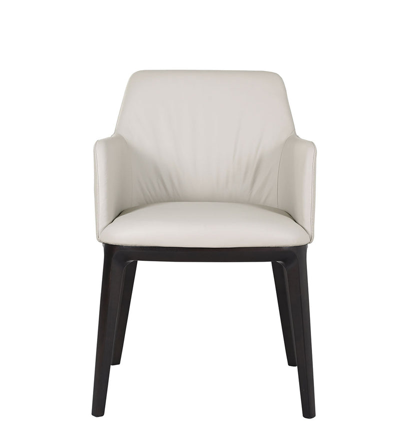 Osaka Leather Armchair in Light Grey | J&M Furniture