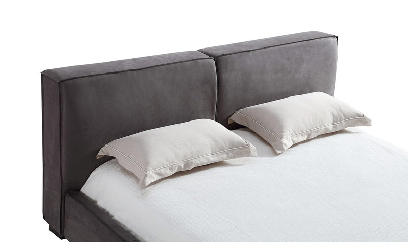 Serene Upholstered Bed in Grey | J&M Furniture