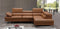 Forza A761 Italian Leather Sectional In Brown