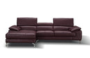 A973b Premium Leather Mini Sectional in Freesia | J&M Furniture