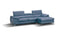 A973b Premium Leather Mini Sectional in Blue | J&M Furniture