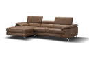 A973b Premium Leather Mini Sectional in Freesia | J&M Furniture