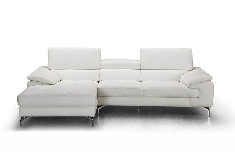 A973b Premium Leather Mini Sectional in Freesia | J&M Furniture