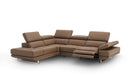 Annalaise Recliner Leather Sectional in Caramel | J&M Furniture