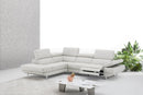 Annalaise Recliner Leather Sectional in Silver Grey | J&M Furniture