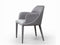 Baxter Nubuck Leather Arm Chair in Grey (pair) | J&M Furniture