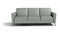 Caleb Leather Sofa in Light Grey | Max Divani