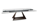 Elite Modern Dining Table Prism Extendable Glass Table 3020