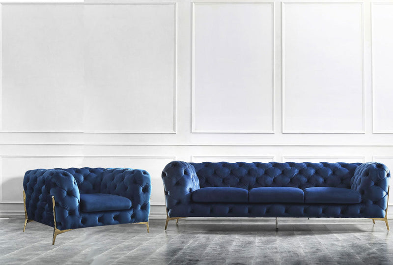 Glamour Blue Sofa Collection | J&M Furniture