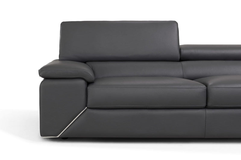 Incanto Italian Attitude Couches & Sofa i788 U-Shaped Sectional Sofa in Slate Grey | Incanto