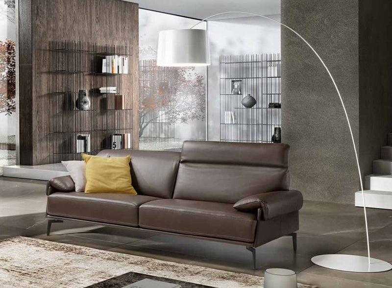 Incanto Italian Attitude Couches & Sofa Norma Leather Sofa Collection in Walnut | Max Divani