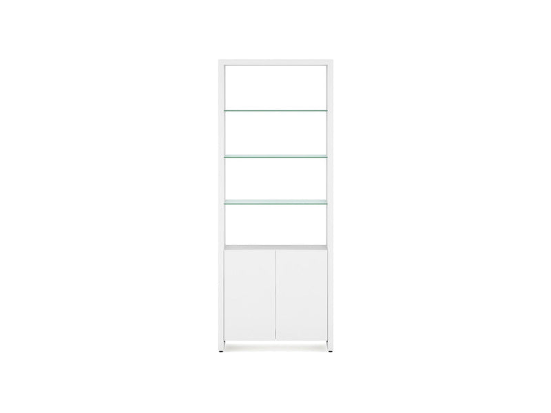 Linea Expandable Modern Bookcase with Glass Shelves 5802 | BDI Furniture