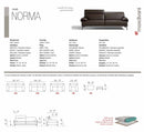 Max Divani Couches & Sofa Norma Leather Sofa Collection in Walnut | Max Divani