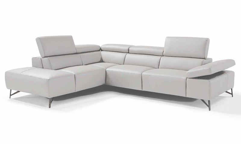 Max Divani Couches & Sofa Zar Sectional Sofa in Light Grey | Max Divani