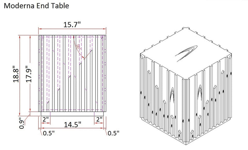 Moderna End Table | J&M Furniture