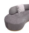 Moon Fabric Sectional in Dark Grey | J&M Furniture