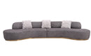 Moon Fabric Sectional in Dark Grey | J&M Furniture