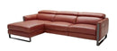 Nina Premium Ochre Leather Sectional | J&M Furniture