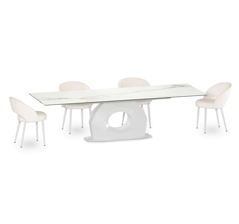 Edra Extension Calacatta Gold Ceramic Table | Elite Modern