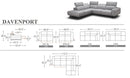 Davenport Light Grey Sectional | J&M Furniture