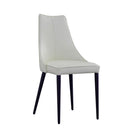 Milano Leather Dining Chair in White