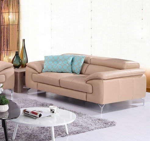 A973 Italian Leather Sofa Collection in Brown | J&M Furniture