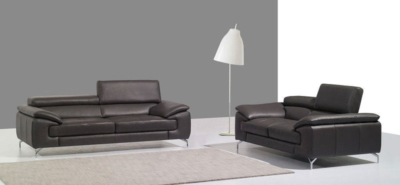 A973 Italian Leather Sofa Collection in Peanut | J&M Furniture