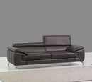 A973 Italian Leather Sofa Collection in Slate Grey | J&M Furniture