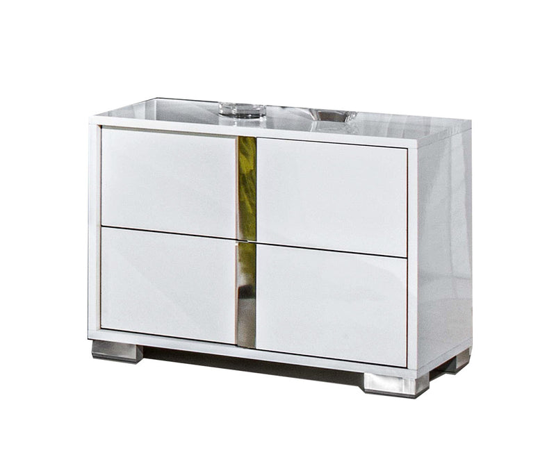 Alice Gloss White Nightstand