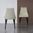 Milano Leather Dining Chair in White